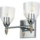 Fun Finial 2 Light 15 inch Polished Chrome Vanity Light Wall Light